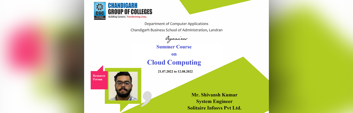 Summer Course- “Cloud Computing” 