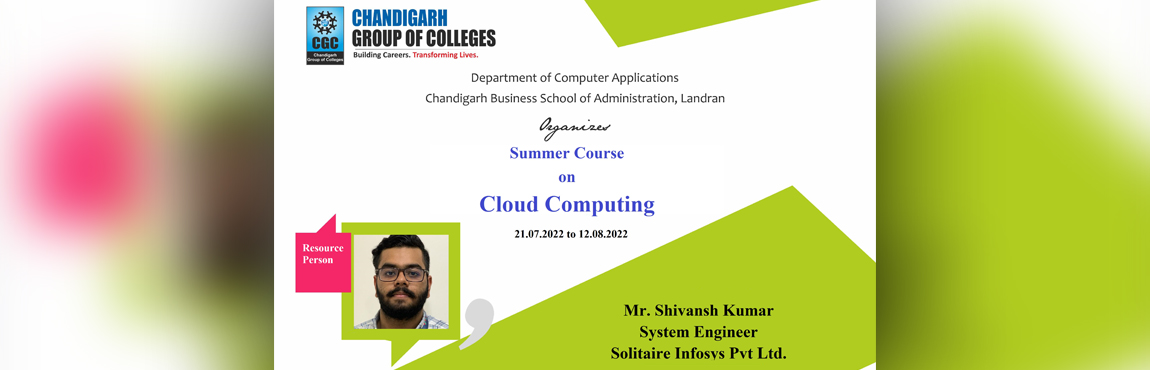 Summer Course- “Cloud Computing” 