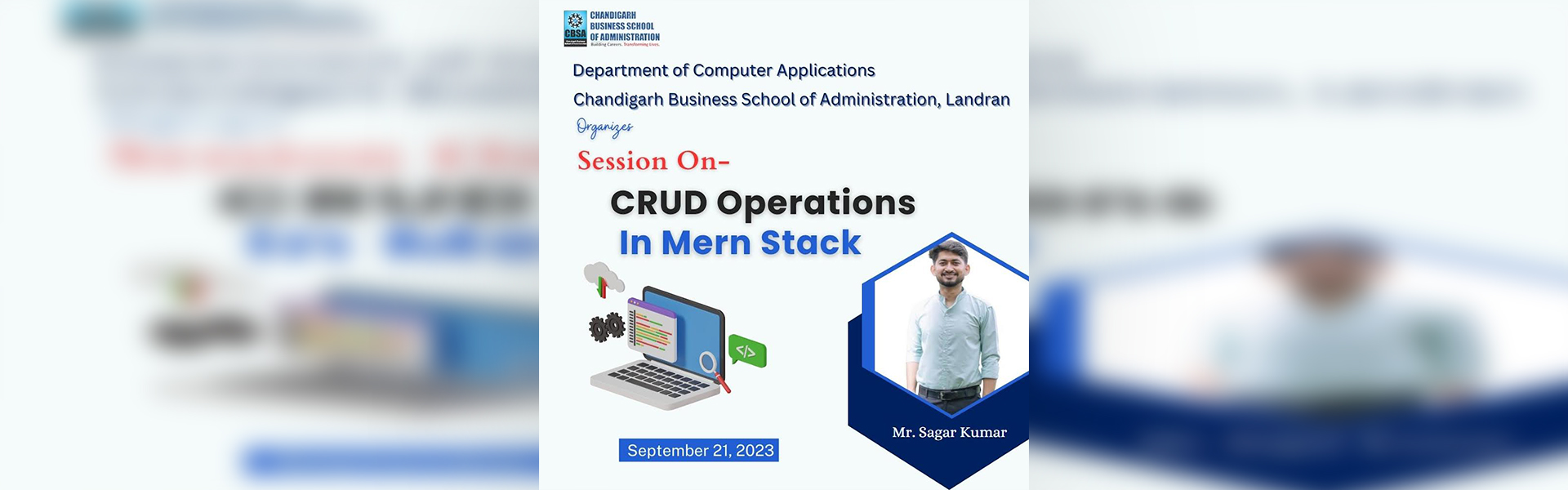 Session on “CRUD operation in MERN Stack” 