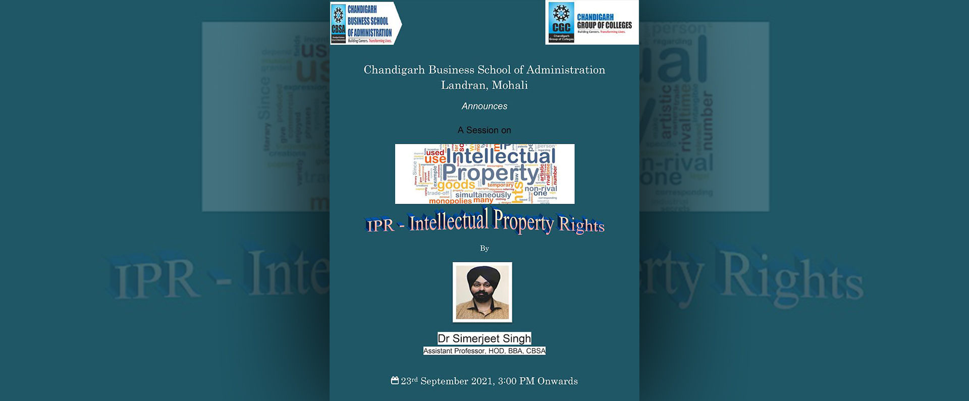 Session on Intellectual Property Rights (IPR) 
