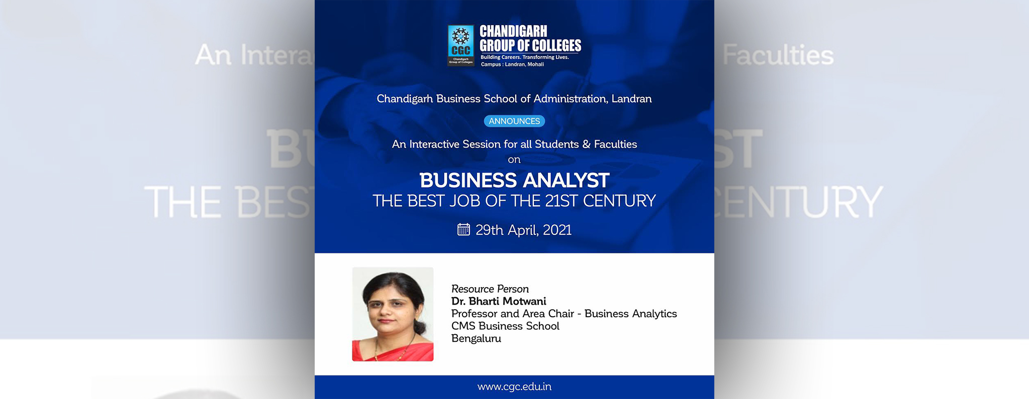 An Interactive Session for all Students and Faculties on Business Analyst: The Best Job of 21st Century 