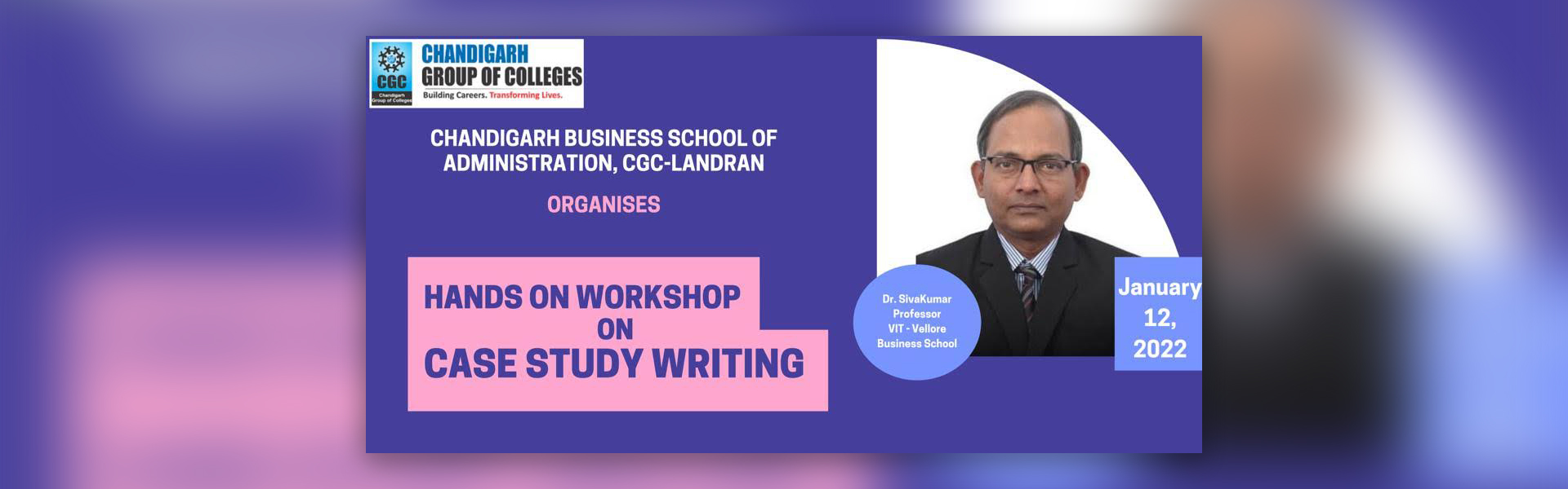 Hands on Workshop on Case Study Writing on 12-01-2022