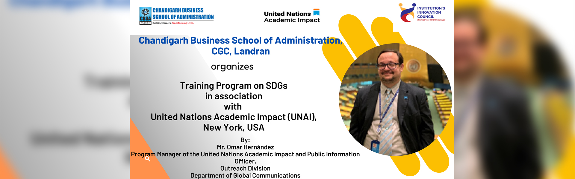 Training on Sustainable Development Goals (SDGs) with United Nations Academic Impact (UNAI) 