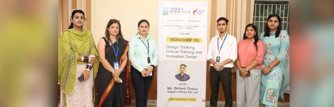 Workshop on “Design Thinking, Critical thinking and Innovation Design