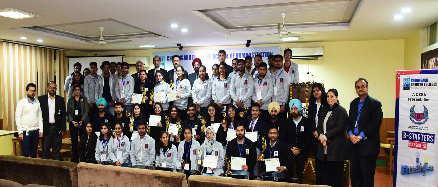 CHANDIGARH BUSINESS SCHOOL OF ADMINISTRATION Department MBA B-Starters Event 
