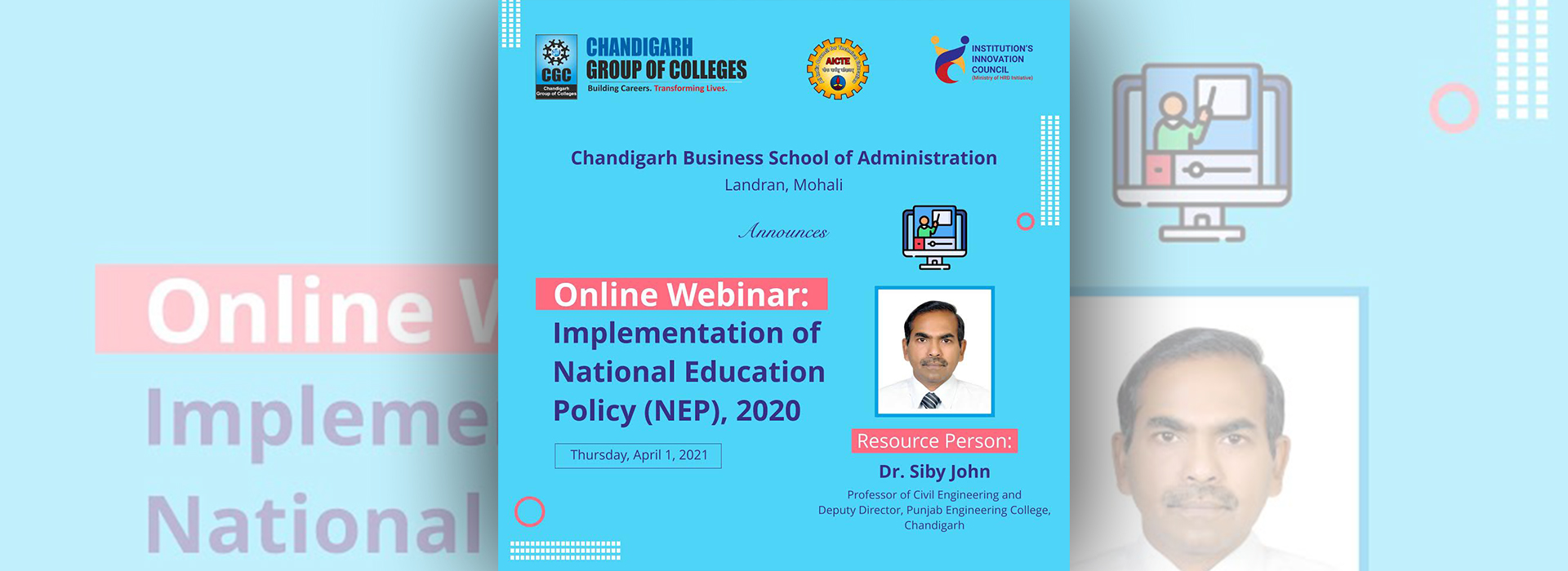 Online Webinar on “Implementation of National Education Policy (NEP) 