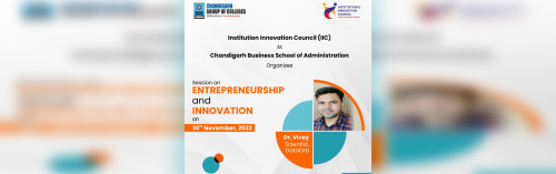 Session on Entrepreneurship and Innovation on 30th November, 2022