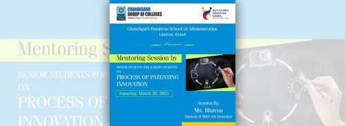 Mentoring session on “Process of Patenting Innovation” by Senior Students for Junior students